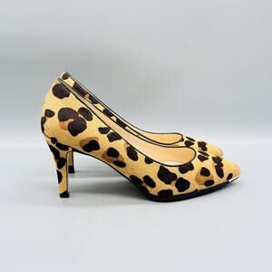 Cole Haan Shoes Womens 8.5 Brown Leopard Calf Hair Grandseries Dress Pumps Heels